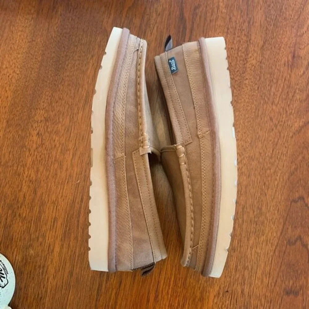 G.H. Bass Men’s Sherpa Lined Moccasin Slippers Indoor Outdoor Chestnut Size 10